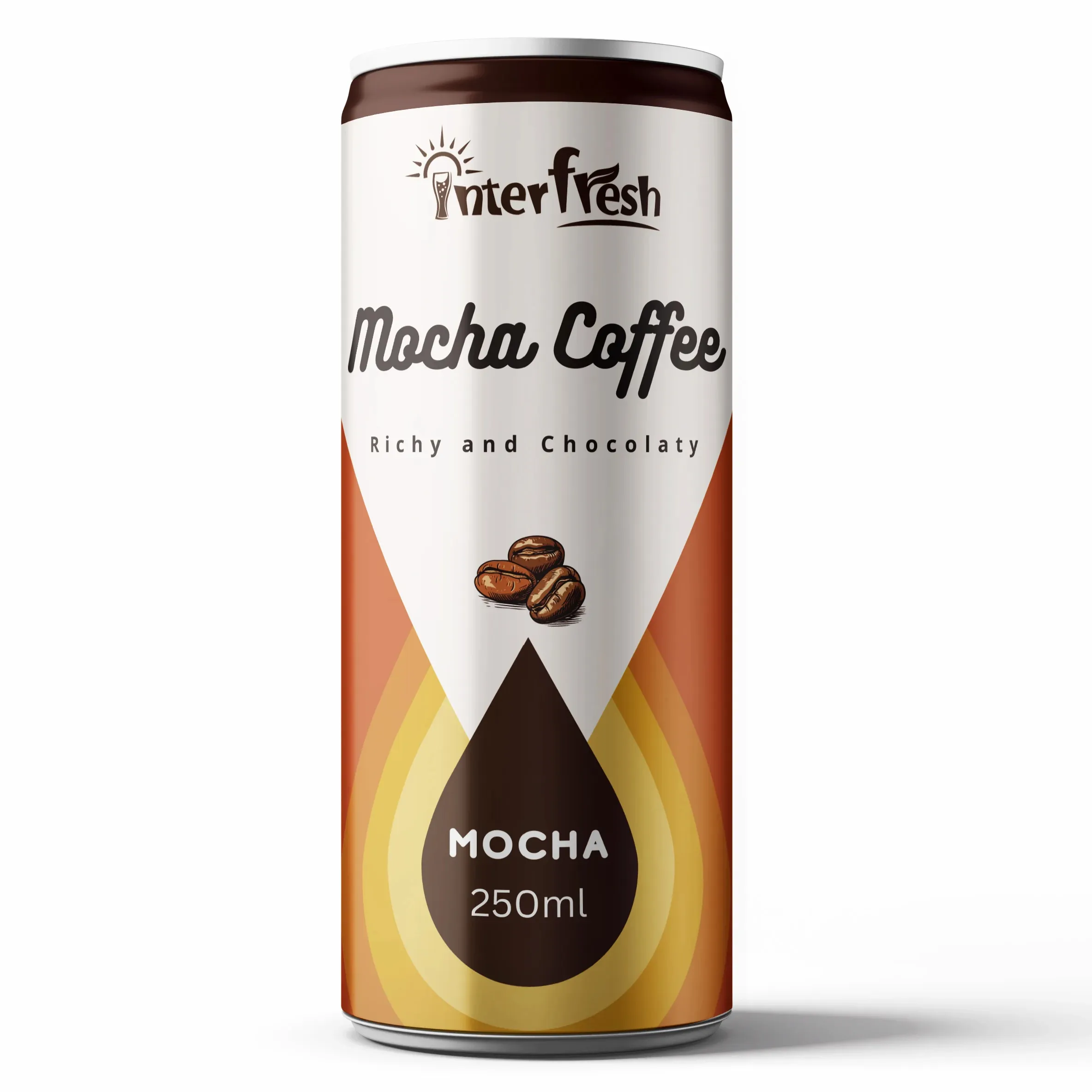 Interfresh Coffee drink Mocha flavor in Aluminum can 250ml Premium Quality Wholesale Price Factory in Vietnam
