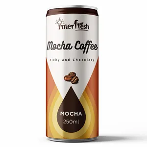 新鲜咖啡饮料摩卡风味铝罐250毫升优质批发价格越南工厂