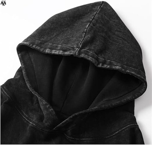 Vente en gros 380gsm pull à capuche lourd délavé à l'acide pour hommes et femmes brodé sur mesure Design unique 100% coton coupe décontractée - Product Image 2