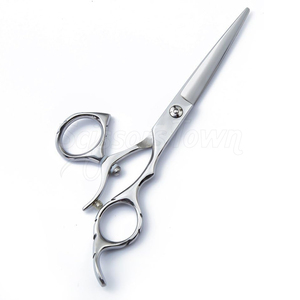 Ciseaux de salon pour barbiers Ciseaux de coupe de cheveux avec logo personnalisé avec poignée antidérapante - Product Image 1