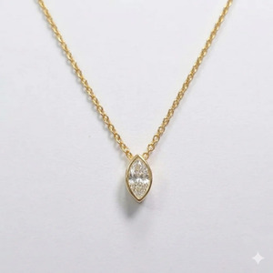 Ensemble de bijoux pour femmes en or massif 18 carats avec diamants taille marquise, certifiés GIA, diamants de laboratoire couleur D, style classique pour mariage - Product Image 1