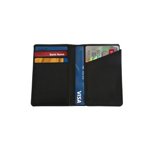 Vintage Handmade Leather <b>Card</b> <b>Holder</b> <b>Wallet</b> with Carbon Fiber Lining Portable Short Slim Clip - Product Image 3