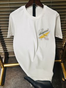 Camiseta de Manga Corta para Hombre, Tallas Grandes, de Seda/Algodón, Anti-Pilling, con Estampado Animal, Color Personalizado, Cuello Redondo, Casual, Transpirable - Product Image 2