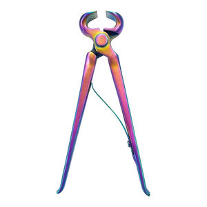 Coupe-ongles pour maréchal-ferrant de 2 pouces, revêtement plasma arc-en-ciel, ressort préchargé, coupe-ongles pour maréchal-ferrant, outils forgés à froid - Product Image 3