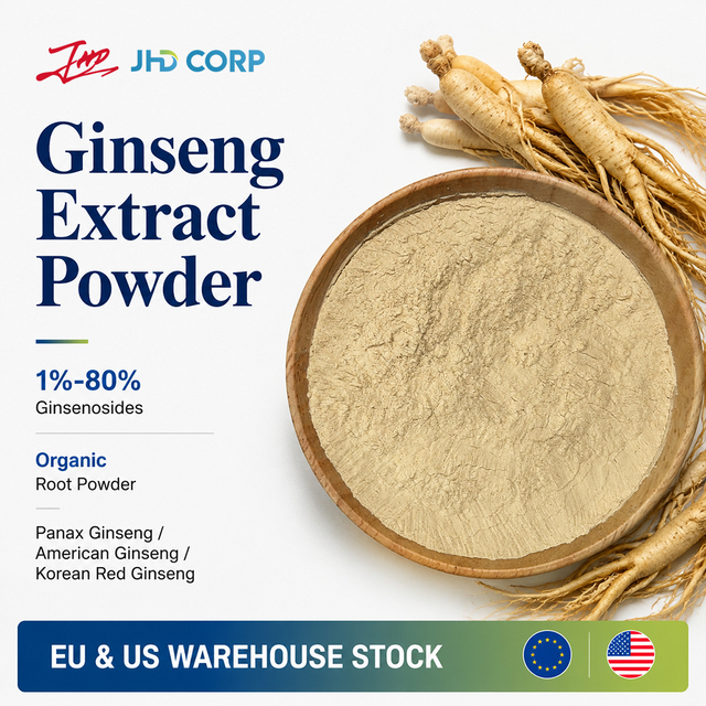 Ginseng Extract Powder Supplement Ingredient 5%-80% Ginsenosides Panax American Korean Red Ginseng Root Bulk