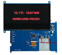 Raspberry Pi pantalla Módulo de pantalla táctil integrado 1024*600 Placa de controlador LCD Monitor de interfaz Usb pantalla de visualización Linux de 10,1 pulgadas