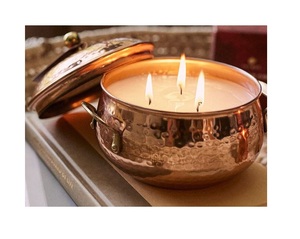 Tazón de vela de Metal elegante con acabado clásico con y sin cera para exportación para iluminación y decoración de oficina de boda en casa - Product Image 6