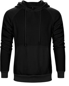 Sweat à capuche pour homme en molleton mélangé à manches longues avec poches kangourou - Product Image 3