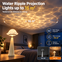 Nouvelle Lampe de Table Méduse 2026 avec Projection d'Ondulations d'Eau, Veilleuse Tactile et Télécommande pour Décoration Intérieure