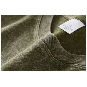 Camiseta formal de algodón 100% para hombre más vendida, personalizada, de gran tamaño, con hombros descubiertos, logotipo impreso, peso pesado, 180 gramos - Product Image 2