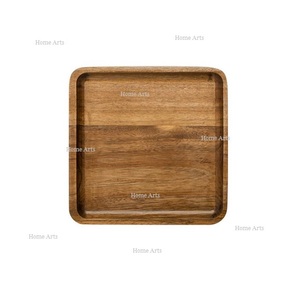 Plaque de chargeur de forme carrée de dernière conception avec plaque d'exposition en bois de qualité exclusive pour la vente chaude - Product Image 3