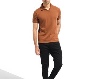 Estilo de calidad superior de los hombres de moda para Polos transpirable de manga corta Stretch Fit Activewear sólido de moda ropa deportiva - Product Image 1