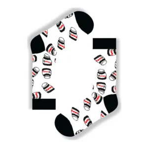 Chaussettes en soie blanches à imprimé animalier, respirantes et légères, avec logo personnalisé, taille unique, pour usage quotidien au printemps - Product Image 1