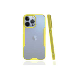 Coque de téléphone en silicone TPU jaune Netzy Premium pour iPhone 13 Pro Plus, série translucide anti-traces de doigts, accessoire mobile Parfe - Product Image 1