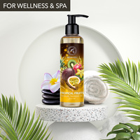 Aromatika Tropische Fruit Eetbare Sensuele Massageolie Voedingsmiddelkwaliteit Kokos MCT en Zoete Amandelolie voor het Lichaam met Pompfles