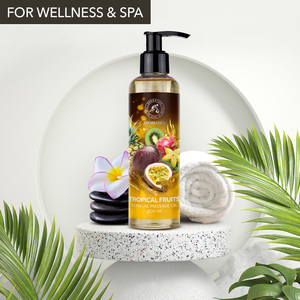 AROMATIKA Aceite de Masaje Sensual con Frutas Tropicales 200ml, Cuidado Corporal Relajante con Frutas Exóticas Naturales, Botella con Bomba - Product Image 2