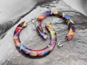 Pendientes de Resina Bordados a Mano, Joyería de Moda de Acero Inoxidable para Mujeres y Niñas, Estilo Clásico para Bodas, Alta Calidad - Product Image 4