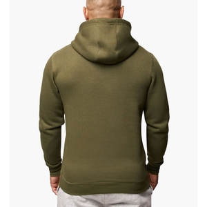 Sudadera con Capucha Verde Oliva Personalizada para Hombre, 400 g/m², Felpa de Algodón Grueso, Sudadera con Capucha, Venta al por Mayor de Fábrica, MOQ Bajo, OEM - Product Image 2