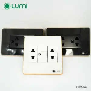Lumi Kratz feste Steckdose aus gehärtetem Glas von Vietnam Smart Home Shopping Schalter und Steckdose