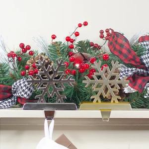 Soporte de calcetín de Navidad de Metal de Venta caliente copo de nieve Santa Reno trineo festivo vacaciones decoración del hogar - Product Image 3