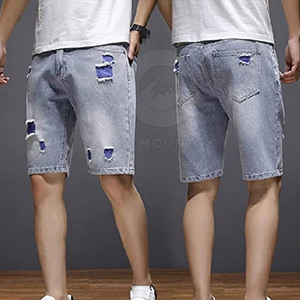 Shorts Vaqueros de Mezclilla para Hombre al por Mayor, 100% Algodón Poliéster, Cómodos, Casuales, Ligeros, Transpirables, de Secado Rápido, Ecológicos - Product Image 1