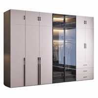 Nouvelle garde-robe et armoire de maquillage modernes de luxe avec miroir éclairé armoire de rangement ensemble de vanité pour meubles de chambre à coucher