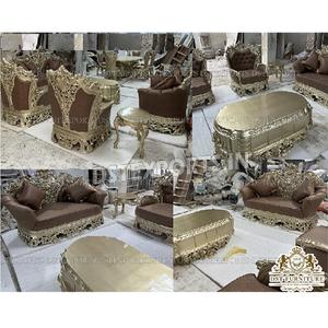 Dual Carved Luxury Modern <b>Sofa</b> <b>Set</b> for Living Room Wholesale <b>Prices</b> Turkish Design Luxurious Teak Wood Material - Product Image 1