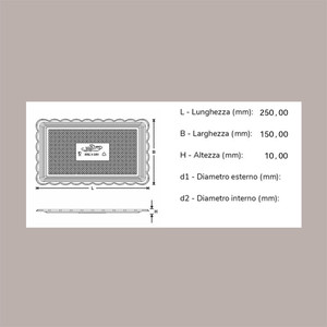 25PCs Medoro Gold Bandeja Rectangular de Plástico Rígido 15x25 Alcas Juego de Bandejas Decorativas - Product Image 3