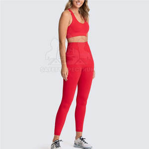 Conjunto de Yoga Ecológico y Transpirable para Mujer, Personalizable con MOQ Bajo, de Alta Calidad, Ajustado, con Cintura Elástica y Logotipo Frontal - Product Image 2