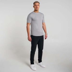 Pantalon homme anti-rides Pantalon à ourlet ouvert moderne teint uni-Noir, cordon de serrage, poches zippées pour toutes les occasions - Product Image 1