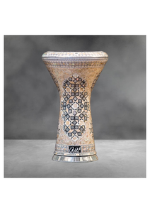 Auténtica Darbuka Gawharet El Fan Cream Arch Mosaic Sombaty de 23 cm con Perlas - Product Image 6
