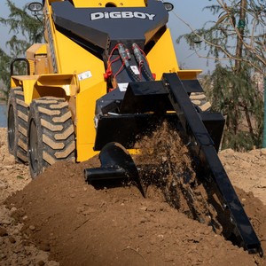 Mini-chargeuse assise agile et maniable, respectueuse du sol, avec bras de pelle hydraulique, chargeuse sur roues diesel, chargeuse frontale pour l'irrigation - Product Image 4