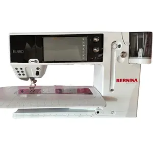 Novo Bernina Trade In B880E Ouro + Costura Quilting Bordado Máquina + Módulo 1764 Pontos 400 Designs BSR Stitch Reg 12 "Braço