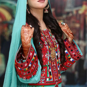 Hot Selling Custom Design Hand Embroidered Breathable Balochi Dress Afghan Women Dresses Traditional Balochi Dresses for Woman - Product Image 5