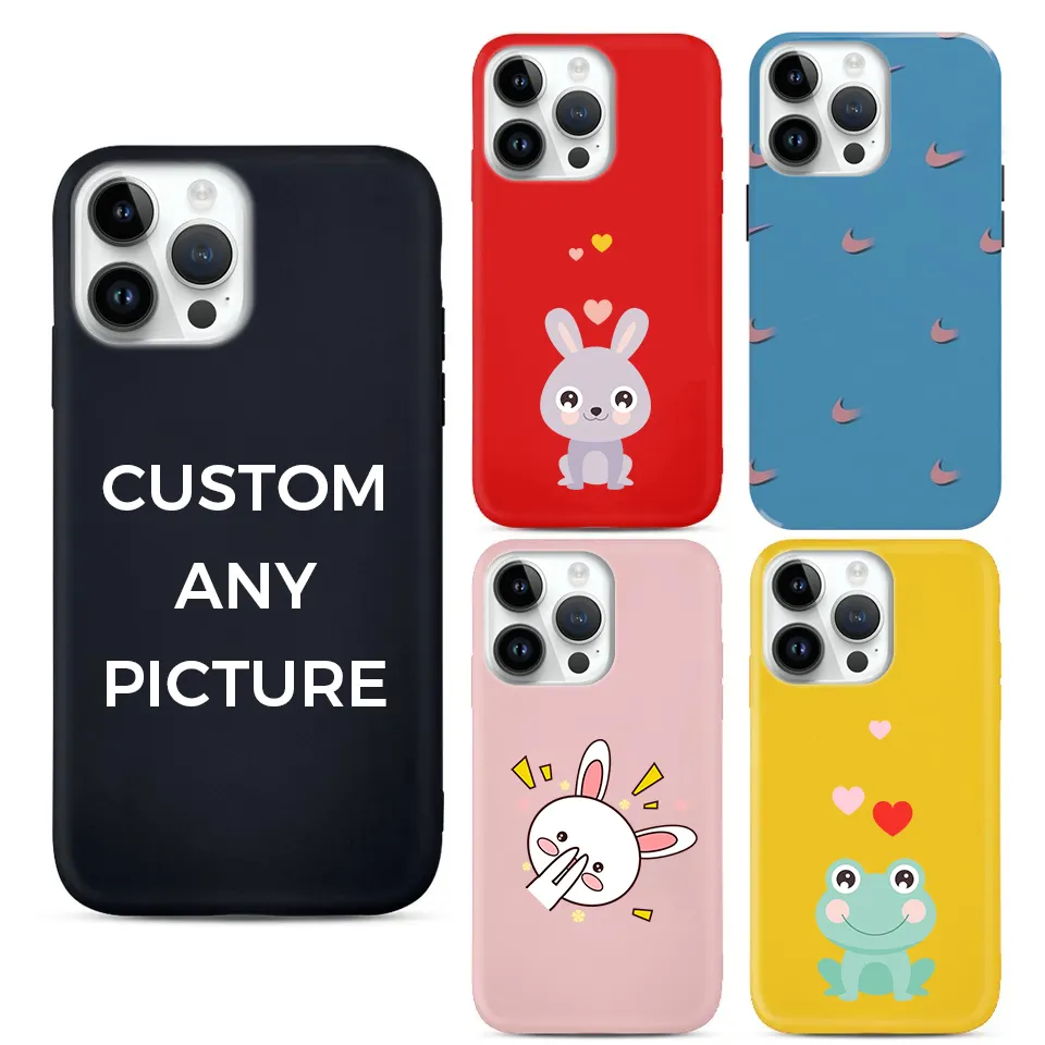 1Pcs Custom Sublimation Blank TPU Logo Mobile Case for iPhone Samsung Xiaomi custom printing Phone Case dropshipping