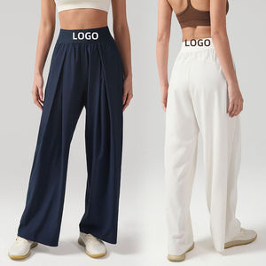 Pantalons amples longueur totale Pantalons décontractés pour femmes Confort Matière polyester avec un design tendance - Product Image 2