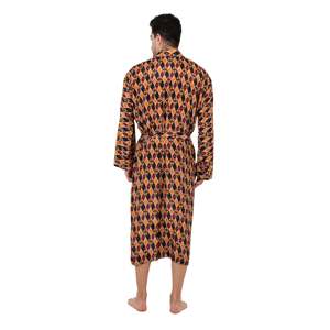 Boho-Style Soie Douce Kimono for <b>Men</b> Elegant Paisley Blue Yellow Dye Regal House King Persian Board Shorts Swim <b>Trunks</b> Beach - Product Image 3