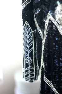 Robe de soirée élégante en tulle à sequins et perles florales, coupe trompette, col rond, couleur personnalisée, corps droit, robe de cocktail régulière - Product Image 6