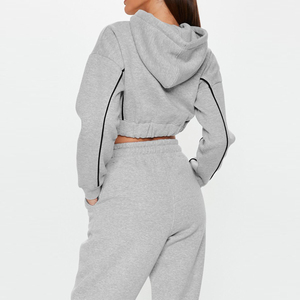 Chándal deportivo con capucha para mujer, ropa deportiva para correr, traje de Terry francés, venta al por mayor - Product Image 3