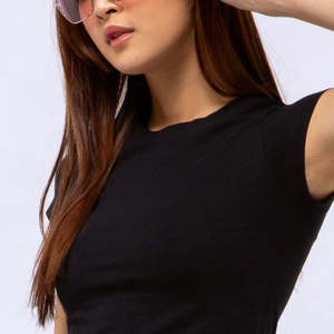 Camiseta Corta de Moda para Mujer, Diseño Nuevo OEM 2026, Manga Corta, Lisa, Informal, Ropa de Calle - Product Image 5