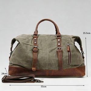 Bolsa <span class=keywords><strong>de</strong></span> <span class=keywords><strong>Viaje</strong></span> <span class=keywords><strong>de</strong></span> Lona Encerada Resistente con Logotipo Personalizado, Bolsa <span class=keywords><strong>de</strong></span> <span class=keywords><strong>Viaje</strong></span> <span class=keywords><strong>de</strong></span> Lujo Amplia y Espaciosa, Bolsa <span class=keywords><strong>de</strong></span> Lona Vintage con Ribete <span class=keywords><strong>de</strong></span> Cuero - Product Image 6