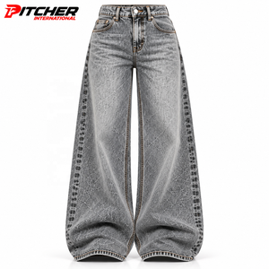 Jeans en denim taille haute pour femmes, délavage foncé, pour détaillants de mode, personnalisation de jeans, fourniture en marque blanche - Product Image 5