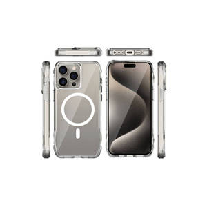 Coque en silicone transparente compatible MagSafe, fine et protectrice, pour iPhone 15 Pro, 11 Pro Max, 12 Pro Max - Product Image 2