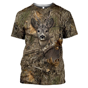 Camisetas Unisex de Poliéster Transpirable con Estampado de Camuflaje Digital, Tejidas y de Talla Grande - Product Image 4
