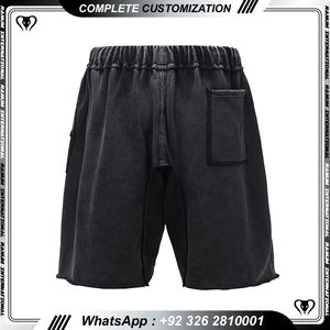Shorts délavés à l'acide Couleur Prix de gros Conception personnalisée Shorts d'été décontractés - Product Image 2