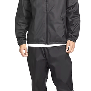 Ensemble de jogging en polyester pour hommes Ensemble deux pièces Veste et pantalon en nylon avec fermeture éclair Logo personnalisé survêtement en nylon pour hommes - Product Image 5