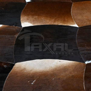 Meilleures ventes Produit populaire Tapis patchwork en cuir de vache quantité minimale de commande bas Tapis patchwork en cuir de vache au design unique - Product Image 5