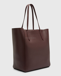 Vente en gros grand sac fourre-tout en cuir véritable pour femmes avec logo personnalisé de haute qualité sacs à main de style tendance sacs à main image de marque personnalisable - Product Image 4