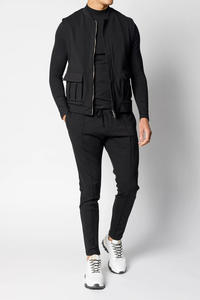 Ensemble de survêtement sportif personnalisé de qualité supérieure, survêtement de course pour hommes, survêtement de sport décontracté, vestes sans manches, costume trois pièces pour hommes - Product Image 2