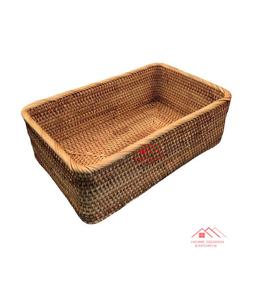 Diseño Utensilios de cocina Organización de almacenamiento de alimentos en el hogar Cesta de ratán Cesta de almacenamiento de alimentos hecha en India Simple - Product Image 1